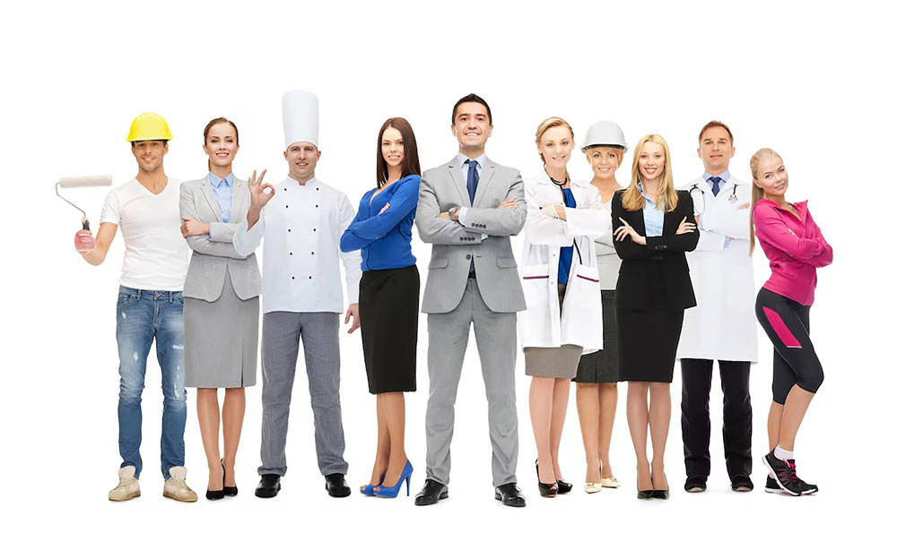 Imagen de personas con varios oficios